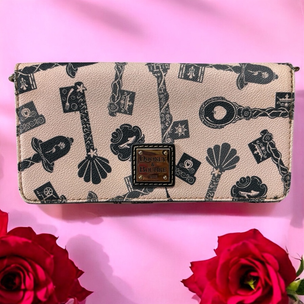 Disney Parks Dooney & Bourke Princess Keys Crossbody Wallet NO STRAP